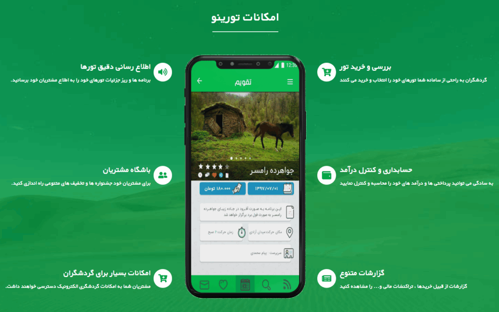 معرفی امکانات تورینو 